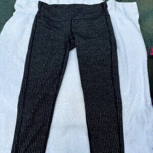 Athleta Black Print Leggings